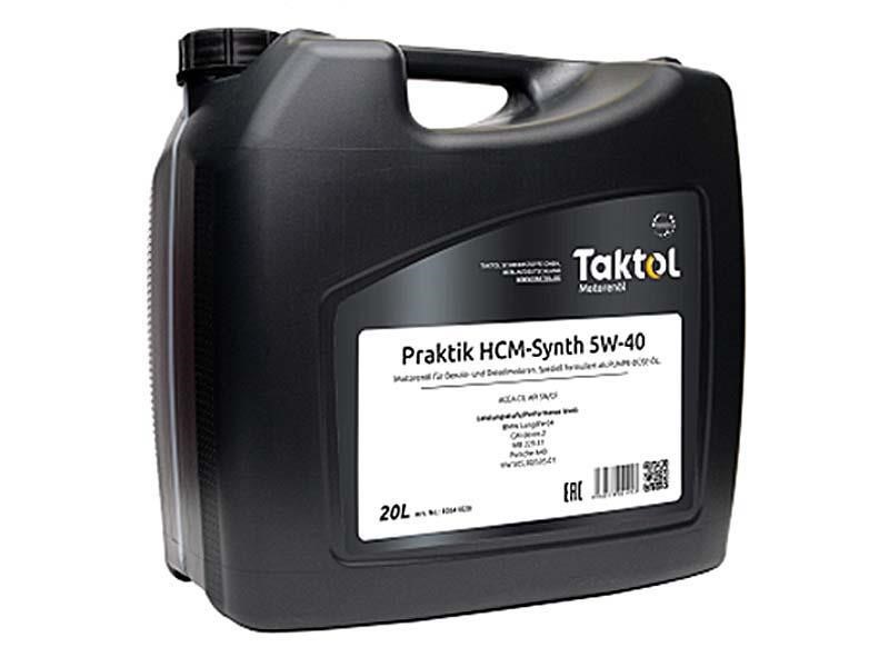 Taktol P0541020 Моторна олива Taktol Praktik HCM-Synth 5W-40, 20л P0541020: Приваблива ціна - Купити у Польщі на 2407.PL!