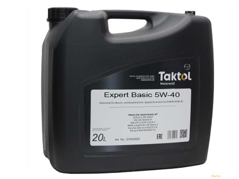 Taktol E0542020 Olej silnikowy Taktol Expert Basic 5W-40, 20L E0542020: Dobra cena w Polsce na 2407.PL - Kup Teraz!