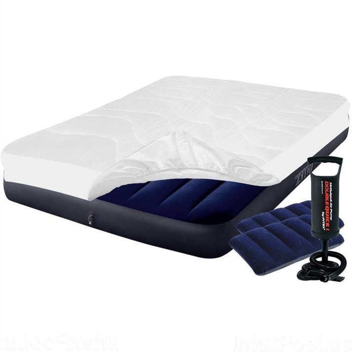 Intex 64759-3 Inflatable mattress 152 x 203 x 25 cm, with a pump, a mattress cover, pillows. Double 647593: Buy near me in Poland at 2407.PL - Good price!