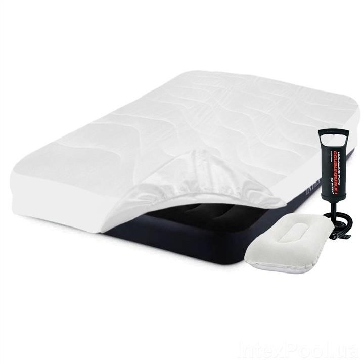 Intex 64143-3 Inflatable mattress 152 x 203 x 25 cm, with a mattress cover, two pillows and a manual pump. Double 641433: Buy near me in Poland at 2407.PL - Good price!