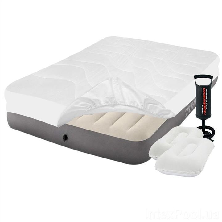 Intex 64103-3 Inflatable mattress 152 x 203 x 25 cm, with a pump, a mattress cover, pillows. Double 641033: Buy near me at 2407.PL in Poland at an Affordable price!