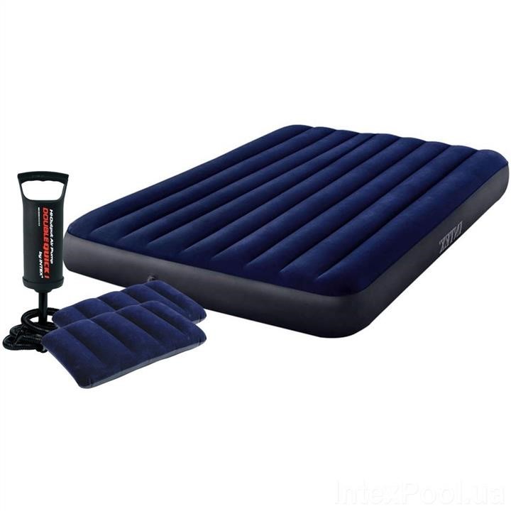 Intex 64758-2 Inflatable mattress 137 x 191 x 25 cm, with two pillows, pump. 647582: Buy near me at 2407.PL in Poland at an Affordable price!
