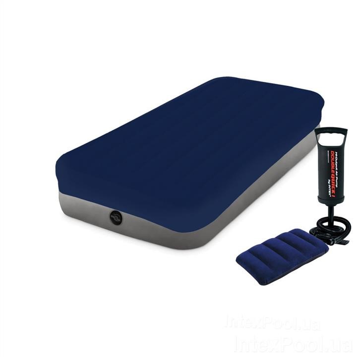 Intex 64106-3 Inflatable mattress 76 x 191 x 25 cm, with mattress cover, pillow, pump. Single 641063: Buy near me in Poland at 2407.PL - Good price!