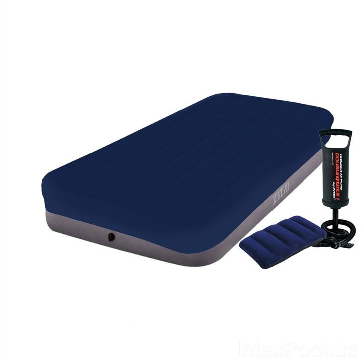 Intex 64101-3 Inflatable mattress 99 x 191 x 25 cm, with a pump, mattress cover, pillow. Single 641013: Buy near me in Poland at 2407.PL - Good price!