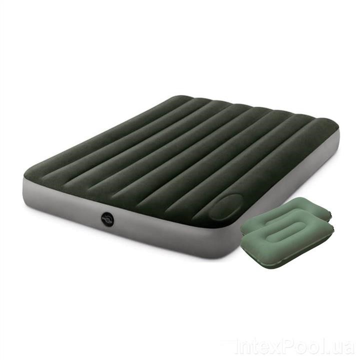 Intex 64762-1 Inflatable mattress 137 x 191 x 25 cm, with a foot pump and two pillows. 647621: Buy near me in Poland at 2407.PL - Good price!