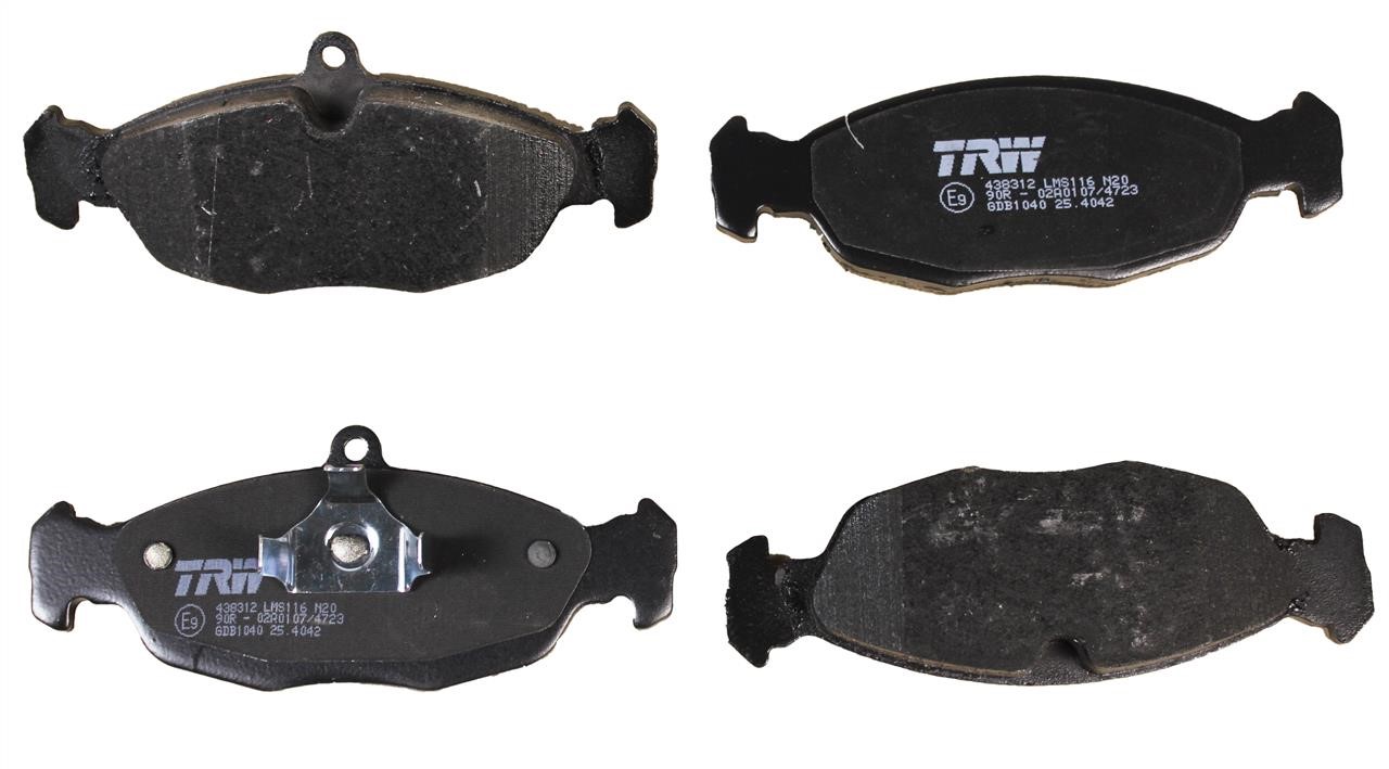 TRW GDB1040 TRW COTEC disc brake pads, set GDB1040: Buy near me in Poland at 2407.PL - Good price!