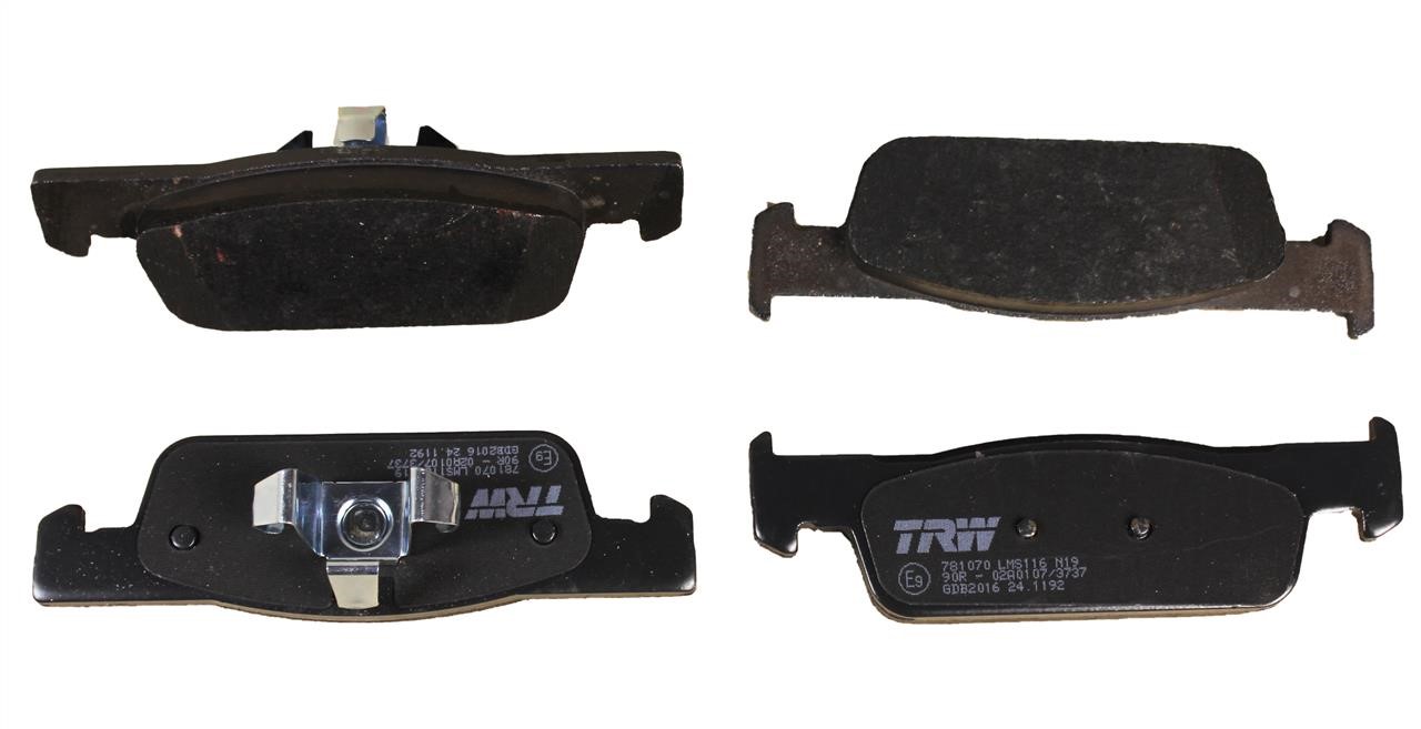 TRW GDB2016 TRW COTEC disc brake pads, set GDB2016: Buy near me at 2407.PL in Poland at an Affordable price!