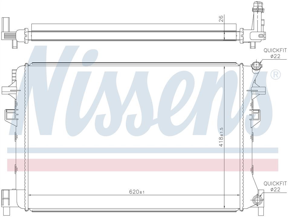 Nissens 65328 Радиатор охлаждения двигателя 65328: Отличная цена - Купить в Польше на 2407.PL!