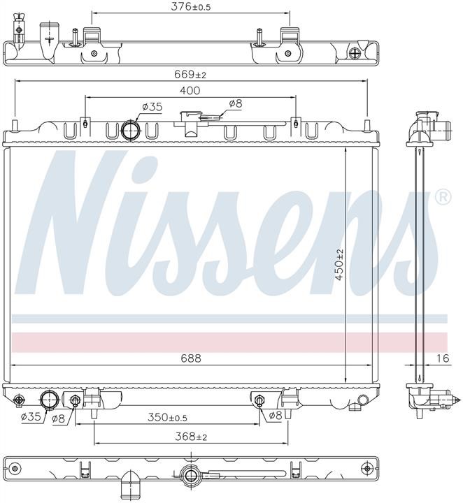 Nissens 68799 Радіатор охолодження двигуна 68799: Приваблива ціна - Купити у Польщі на 2407.PL!