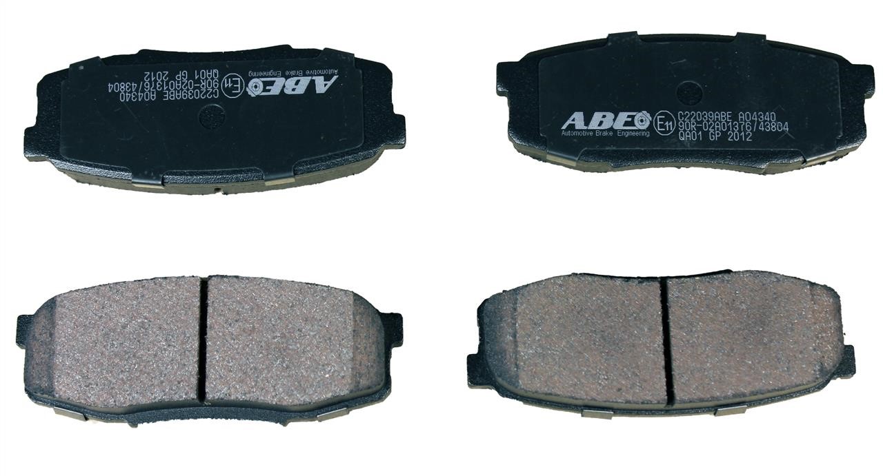 ABE C22039ABE Rear disc brake pads, set C22039ABE: Buy near me at 2407.PL in Poland at an Affordable price!