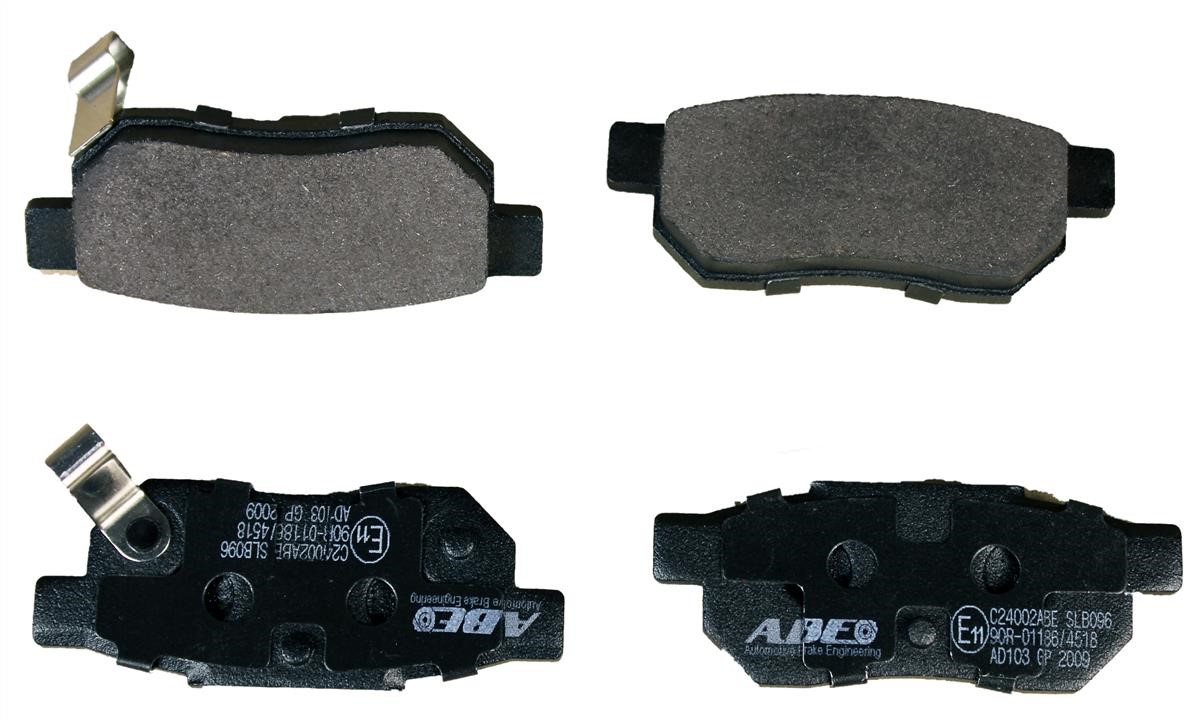 ABE C24002ABE Rear disc brake pads, set C24002ABE: Buy near me in Poland at 2407.PL - Good price!