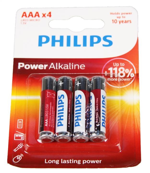 Philips LR03P4B/10 Батарейка Power Alkaline AAA, 1,5V LR03P4B10: Купить в Польше - Отличная цена на 2407.PL!