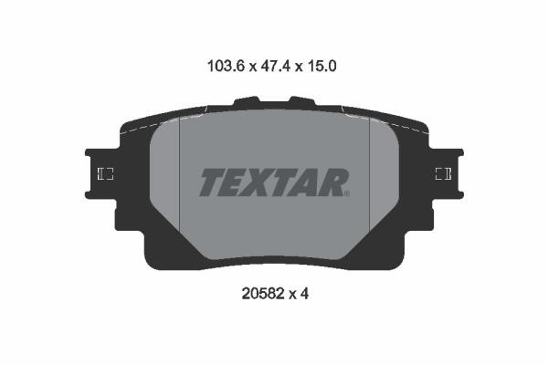 Textar 2058201 Brake Pad Set, disc brake 2058201: Buy near me in Poland at 2407.PL - Good price!