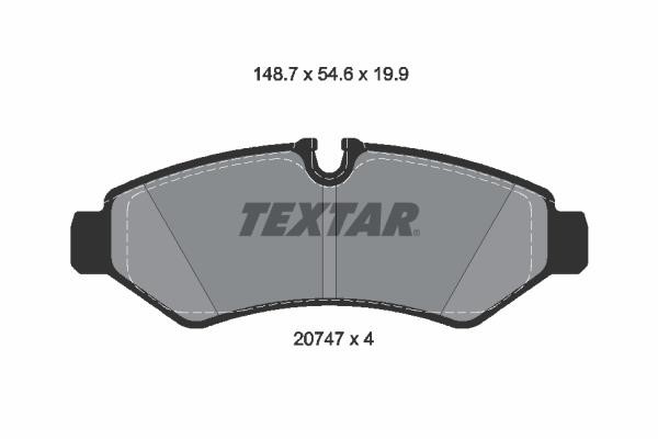 Textar 2074701 Brake Pad Set, disc brake 2074701: Buy near me in Poland at 2407.PL - Good price!