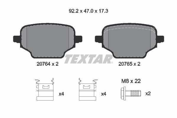 Textar 2076401 Brake Pad Set, disc brake 2076401: Buy near me in Poland at 2407.PL - Good price!