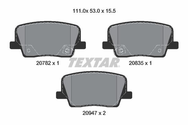 Textar 2078201 Brake Pad Set, disc brake 2078201: Buy near me in Poland at 2407.PL - Good price!