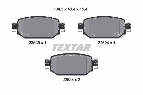 Textar 2262301 Brake Pad Set, disc brake 2262301: Buy near me in Poland at 2407.PL - Good price!