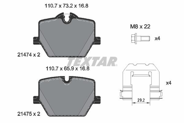 Textar 2147401 Brake Pad Set, disc brake 2147401: Buy near me at 2407.PL in Poland at an Affordable price!