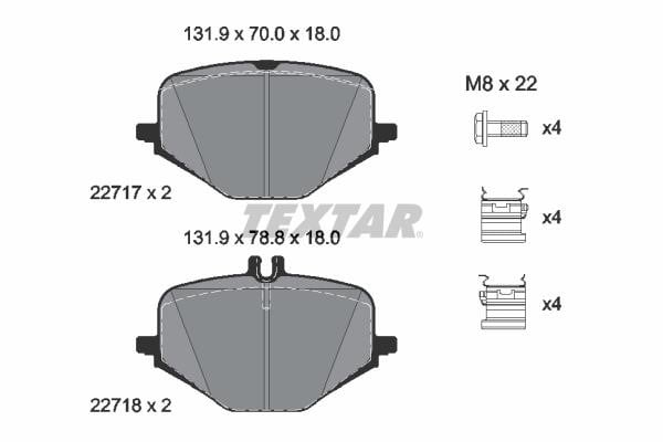 Textar 2271701 Brake Pad Set, disc brake 2271701: Buy near me in Poland at 2407.PL - Good price!