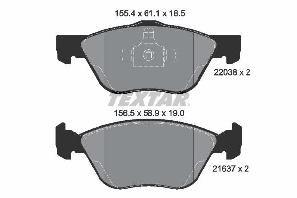 Textar 2203801 Scheibenbremsbeläge, Set 2203801: Kaufen Sie zu einem guten Preis in Polen bei 2407.PL!