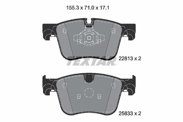 Textar 2281301 Front disc brake pads, set 2281301: Buy near me at 2407.PL in Poland at an Affordable price!