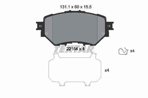 Textar 2215401 Brake Pad Set, disc brake 2215401: Buy near me in Poland at 2407.PL - Good price!