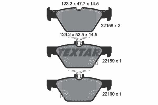 Textar 2215801 Brake Pad Set, disc brake 2215801: Buy near me in Poland at 2407.PL - Good price!