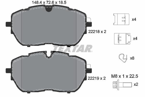 Textar 2221801 Brake Pad Set, disc brake 2221801: Buy near me in Poland at 2407.PL - Good price!
