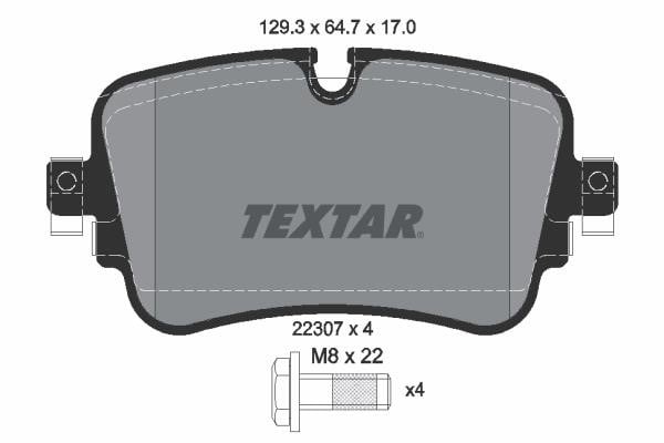 Textar 2230701 Front disc brake pads, set 2230701: Buy near me in Poland at 2407.PL - Good price!