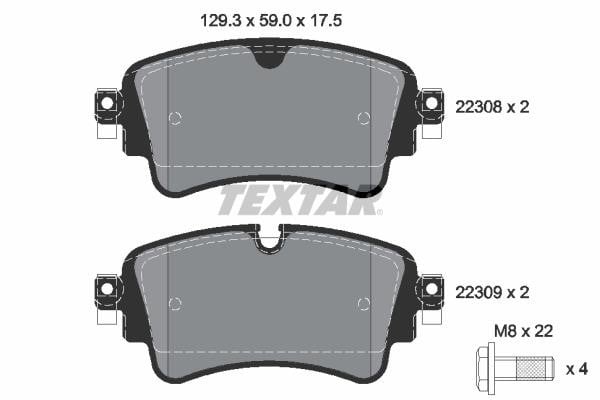 Textar 2230801 Brake Pad Set, disc brake 2230801: Buy near me in Poland at 2407.PL - Good price!