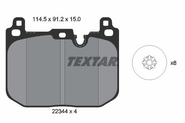 Textar 2234401 Brake Pad Set, disc brake 2234401: Buy near me in Poland at 2407.PL - Good price!