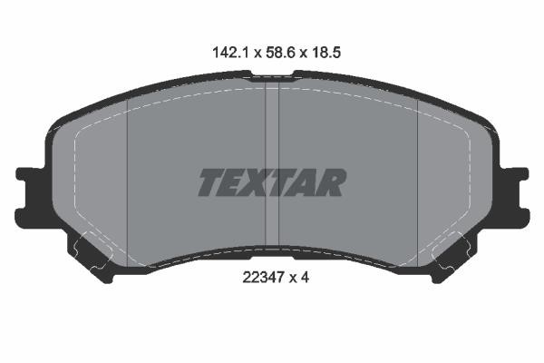 Textar 2234701 Тормозные колодки дисковые, комплект 2234701: Отличная цена - Купить в Польше на 2407.PL!