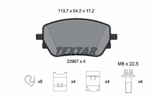 Textar 2298701 Brake Pad Set, disc brake 2298701: Buy near me in Poland at 2407.PL - Good price!
