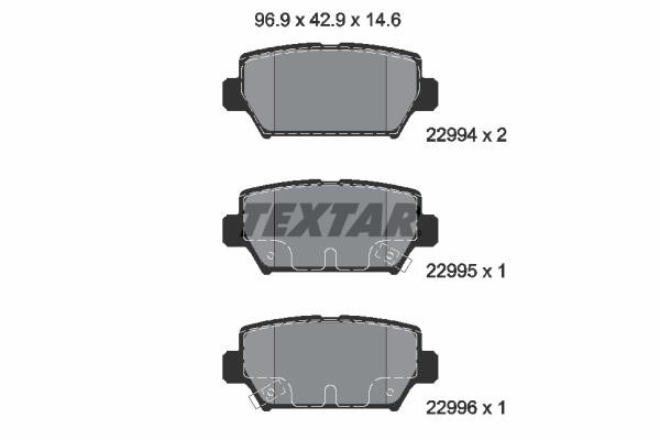 Textar 2299401 Brake Pad Set, disc brake 2299401: Buy near me in Poland at 2407.PL - Good price!