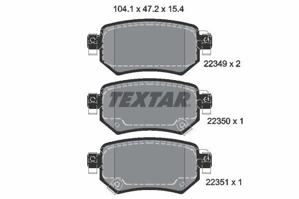 Textar 2234901 Brake Pad Set, disc brake 2234901: Buy near me in Poland at 2407.PL - Good price!