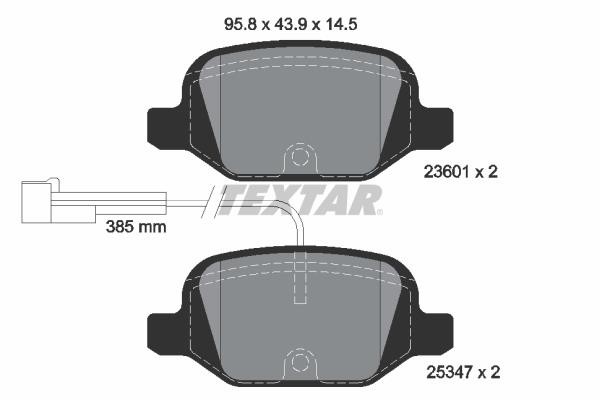 Textar 2360104 Brake Pad Set, disc brake 2360104: Buy near me in Poland at 2407.PL - Good price!