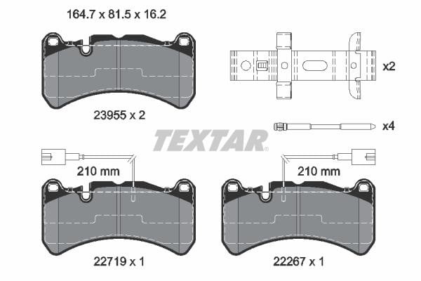 Textar 2395503 Brake Pad Set, disc brake 2395503: Buy near me in Poland at 2407.PL - Good price!