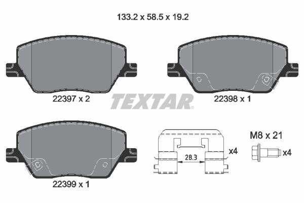 Textar 2239701 Brake Pad Set, disc brake 2239701: Buy near me in Poland at 2407.PL - Good price!