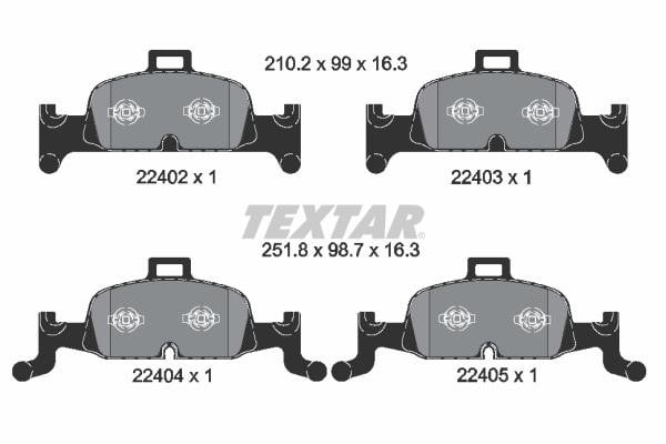 Textar 2240201 Brake Pad Set, disc brake 2240201: Buy near me in Poland at 2407.PL - Good price!