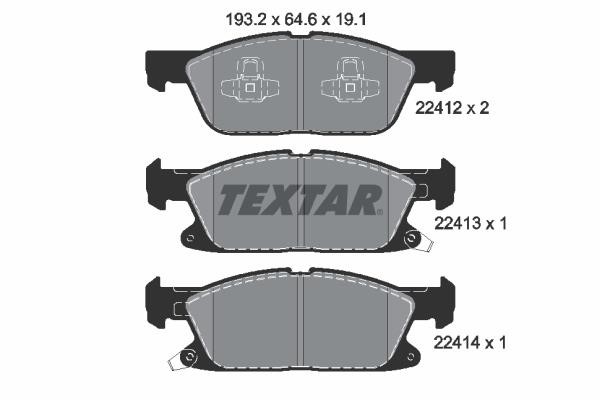 Textar 2241201 Brake Pad Set, disc brake 2241201: Buy near me in Poland at 2407.PL - Good price!