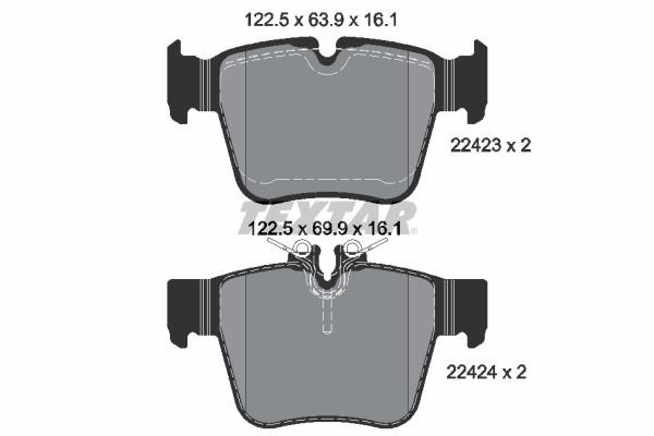 Textar 2242301 Brake Pad Set, disc brake 2242301: Buy near me in Poland at 2407.PL - Good price!