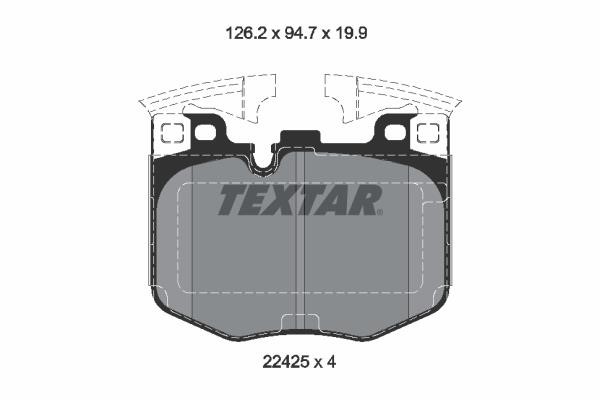 Textar 2242501 Brake Pad Set, disc brake 2242501: Buy near me in Poland at 2407.PL - Good price!