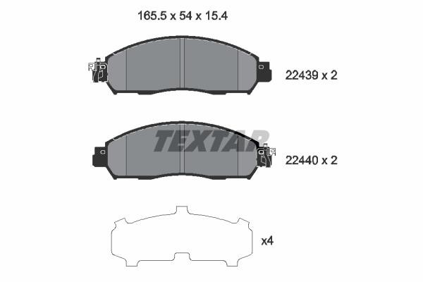 Textar 2243903 Brake Pad Set, disc brake 2243903: Buy near me in Poland at 2407.PL - Good price!