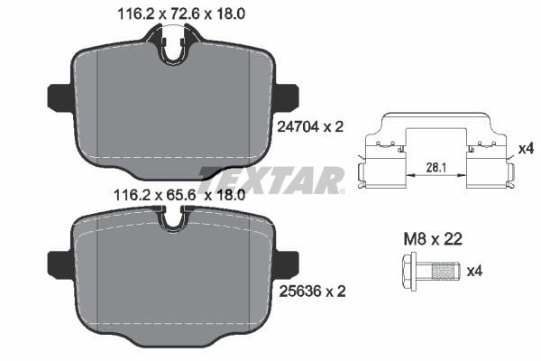 Textar 2470401 Brake Pad Set, disc brake 2470401: Buy near me in Poland at 2407.PL - Good price!