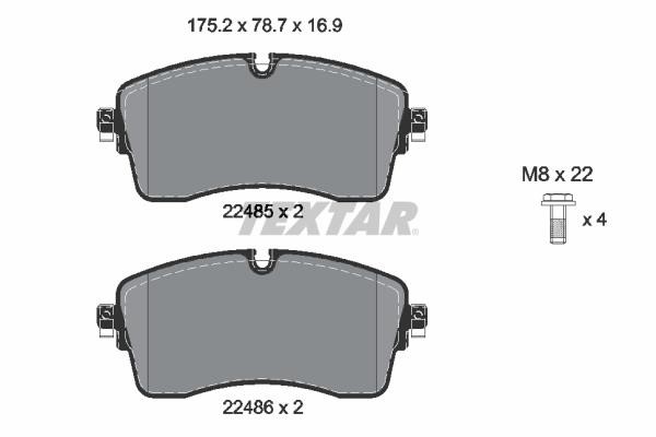 Textar 2248501 Brake Pad Set, disc brake 2248501: Buy near me in Poland at 2407.PL - Good price!