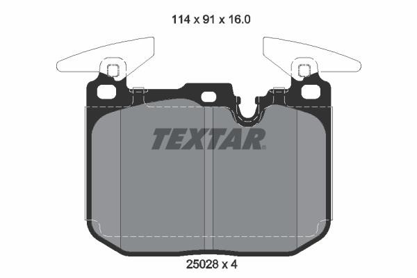 Textar 2502807 Brake Pad Set, disc brake 2502807: Buy near me in Poland at 2407.PL - Good price!