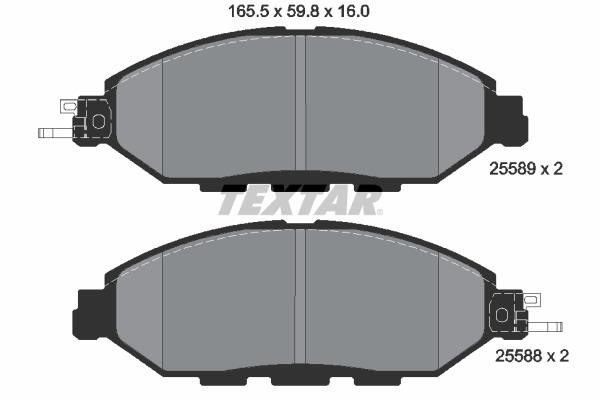 Textar 2558903 Brake Pad Set, disc brake 2558903: Buy near me at 2407.PL in Poland at an Affordable price!