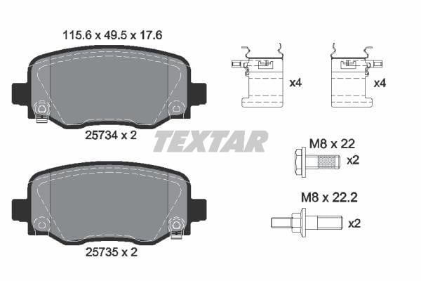 Textar 2573401 Brake Pad Set, disc brake 2573401: Buy near me at 2407.PL in Poland at an Affordable price!