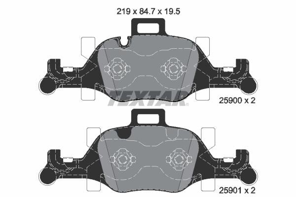 Textar 2590001 Brake Pad Set, disc brake 2590001: Buy near me in Poland at 2407.PL - Good price!
