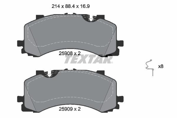 Textar 2590801 Brake Pad Set, disc brake 2590801: Buy near me in Poland at 2407.PL - Good price!